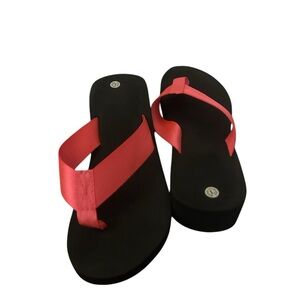 Hot pink and Black Casual Sandals with Wide Straps
